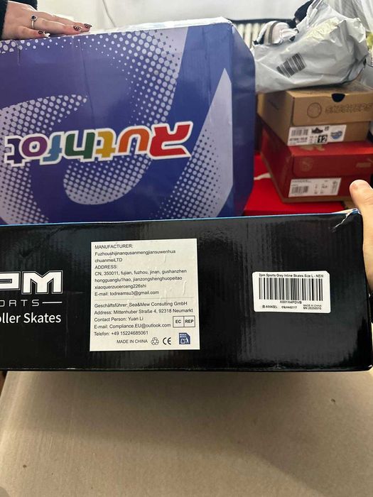 Role 2PM SPORTS negru/alb, marimea L (37-41) nou, la cutie