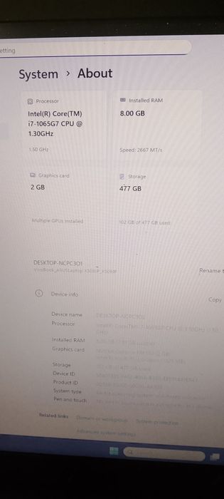 ASUS i7 Gen10 X509JP-EJ064 fabricat în mai 2020.