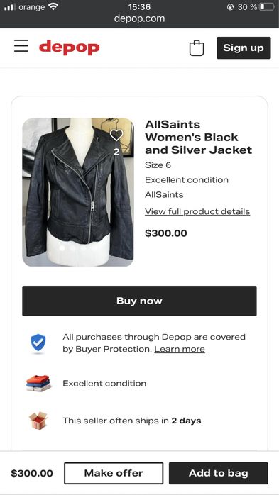 Geaca piele AllSaints