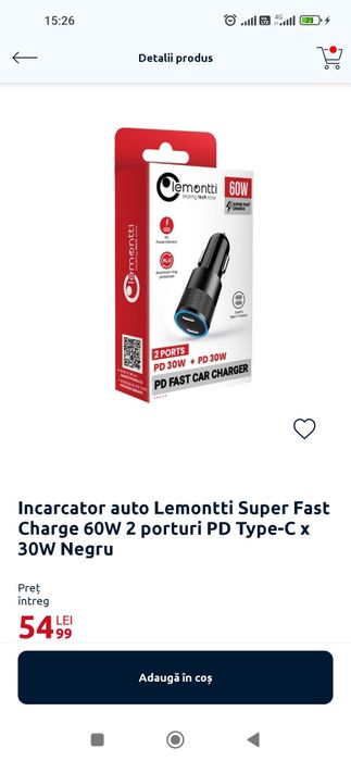 Cablu încărcate usb C și iPhone 1.5ah