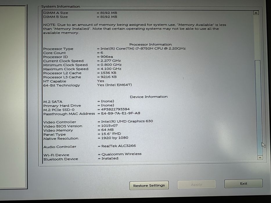 Dell XPS 15 | Intel i7 | 16Gb RAM  | SSD NOU 256GB