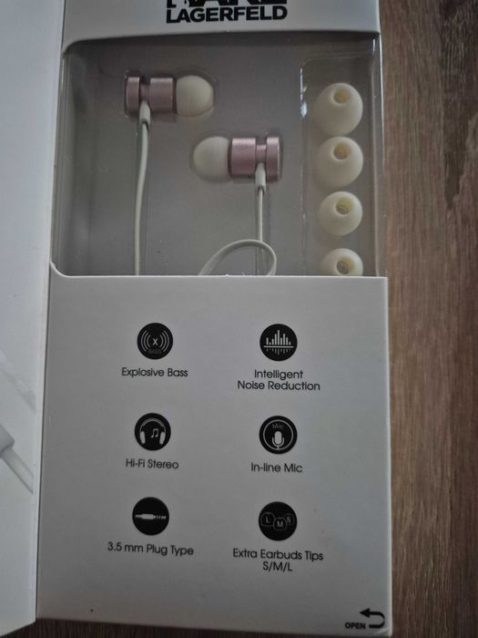 Karl Lagerfeld Wire слушалки със силиконов накрайник