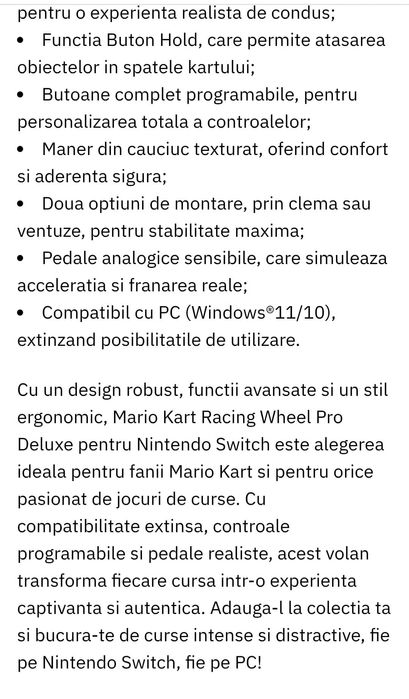 Volan  gaming Hori Mario Kart Racing