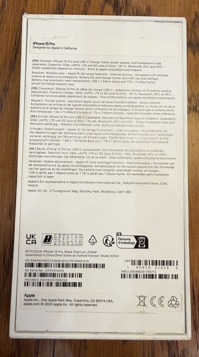 Apple iPhone 15 Pro 256GB - Black Titanium 89%