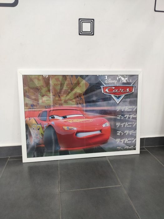 Tablou Cars Fulger McQueen, 16 butoni și lustra