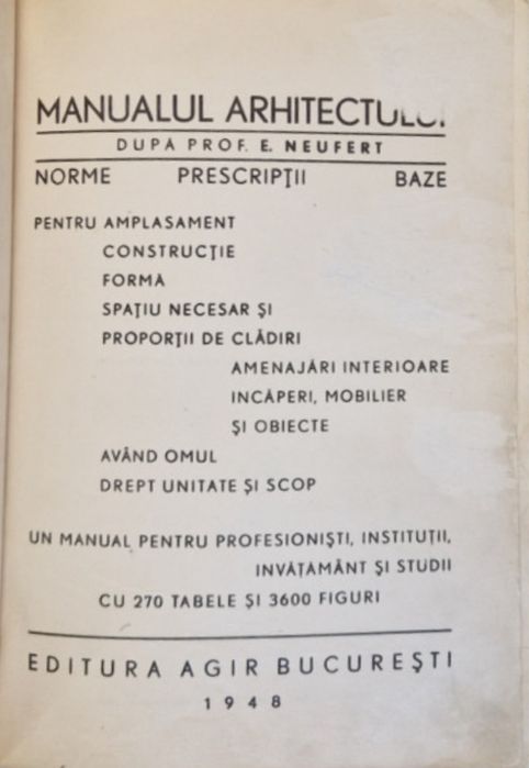 Manualul Arhitectului Prof. Neufert