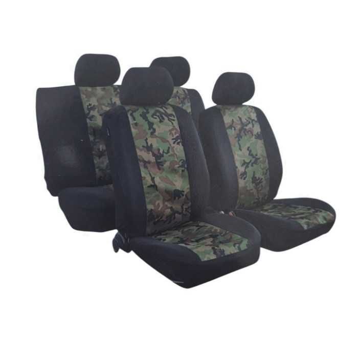 Тапицерия за автомобил, 1+1  6части и 10 части, Камуфлаж сив или зелен