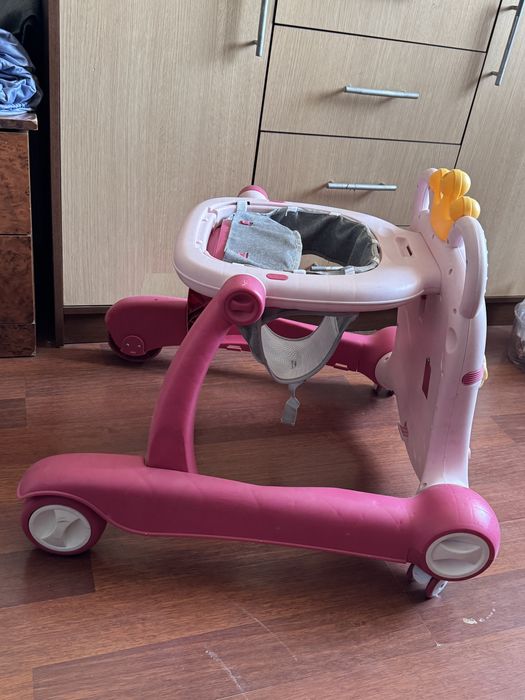 Ходунки каталка розовый