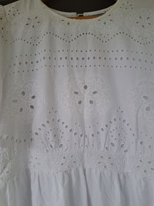 Superbă rochie damă bumbac cu dantelă prețioasă  Vila, Nou!( 44)