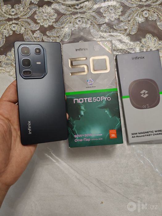 Infinix Note 50 Pro 24/256GB Black Igravoy 2025 karobka Holati Ideal
