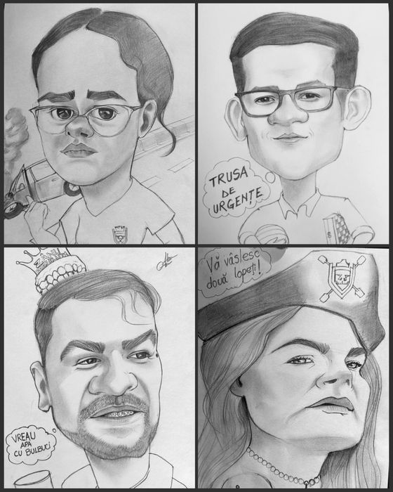 Caricaturi in creion