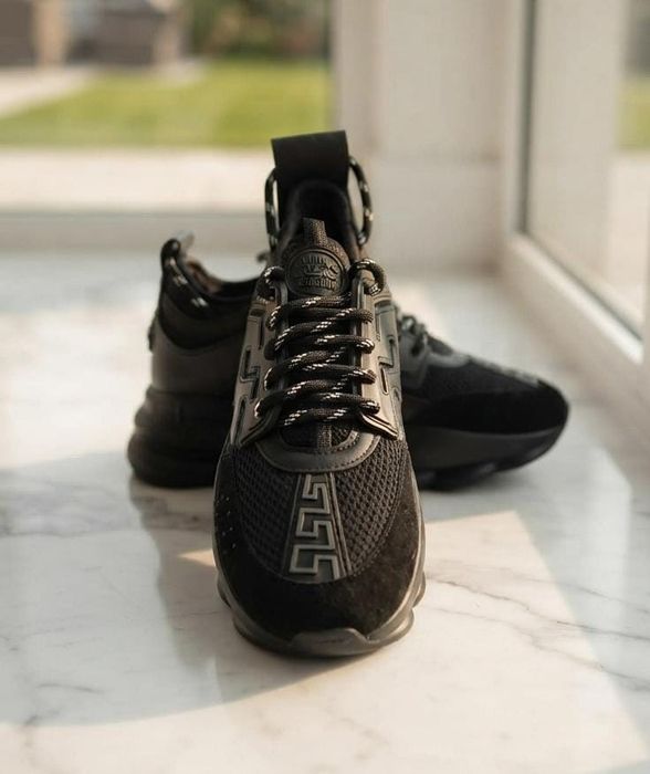 Adidasi Versace Chain Negru - Unisex