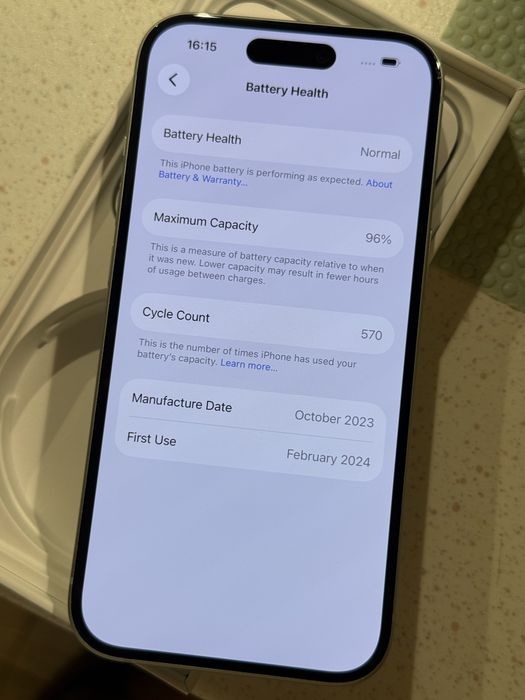 iPhone 15 128GB Green - Перфектен, 96% Батерия.