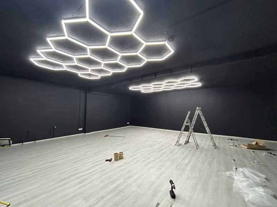 14 hexagoane led tavan honeycomb 672w 484x 235 cm - ECO / PRO