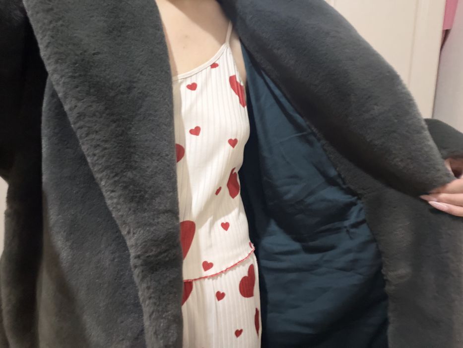 Эко шуба длинный