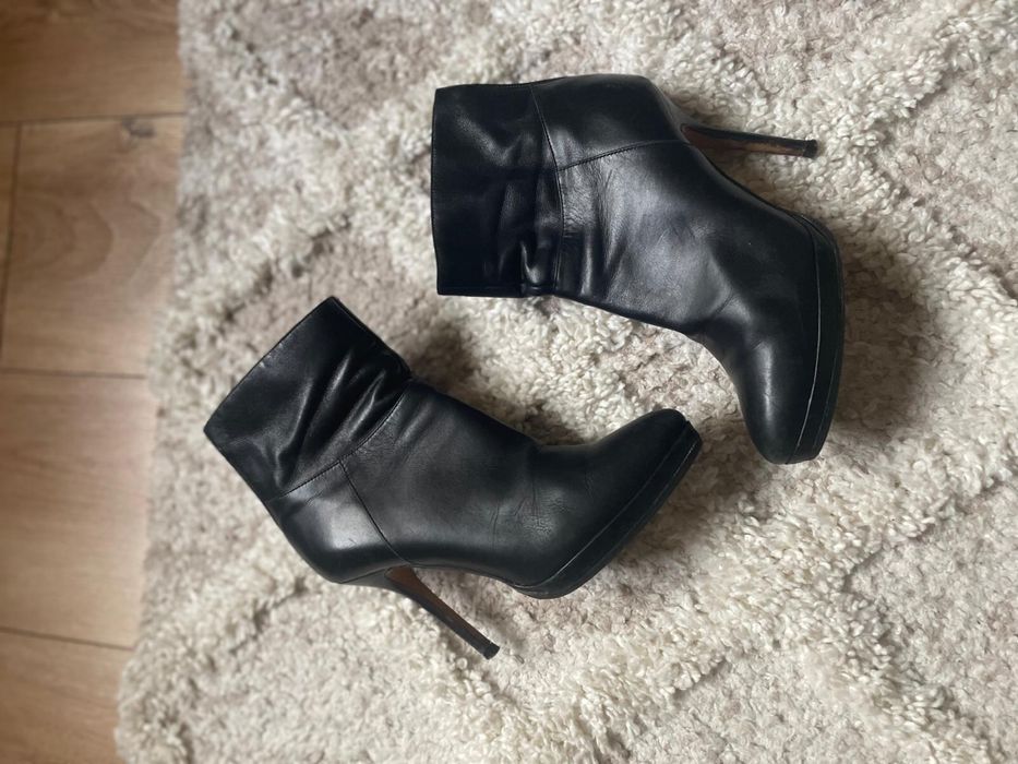 Jimmy Choo black leather ankle boots