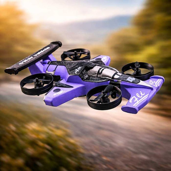 Дрон квадрокоптер машинка 2 в 1