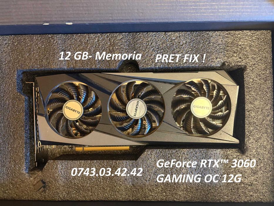 Placa video GeForce RTX™ 3060 GAMING OC 12G (Rev. 2.0)/12 Gb Ram