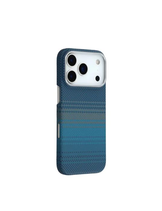 Husa KEVLAR Ultra Slim Albastra Model Carbon Iphone 17 PRO 17 PRO MAX