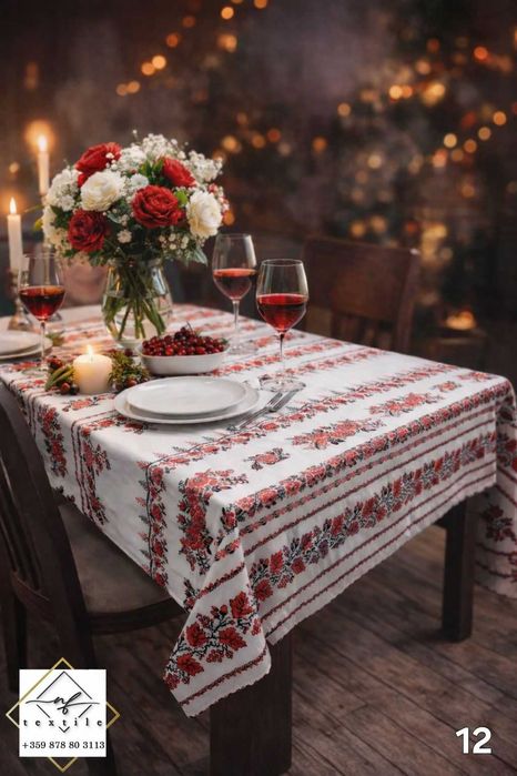 Покривка за маса с шевици