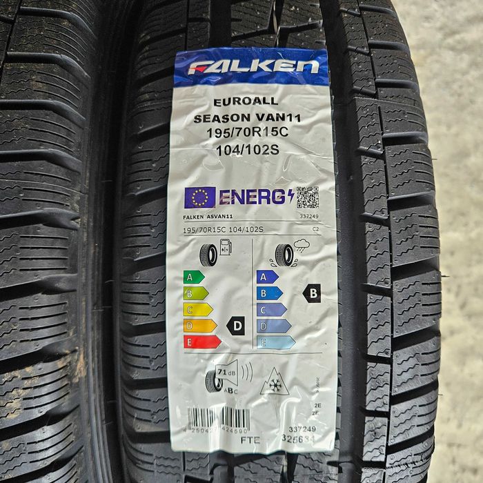 2 Нови бусови всесезонни гуми 195/70R15C Falken EuroAll Season VAN11 104/102S DOT2025 M+S 3PMSF