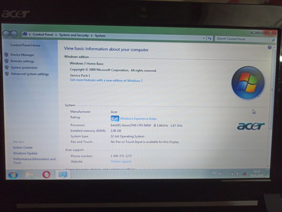 Laptop Acer Aspire One