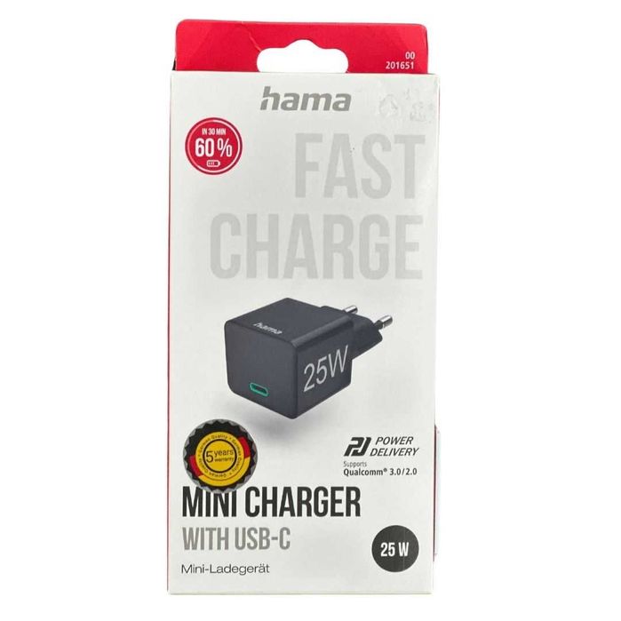Incarcator telefon tableta 25W USB Type C Hama 201651 Quick Charge 3.0 PD Sigilat Nou