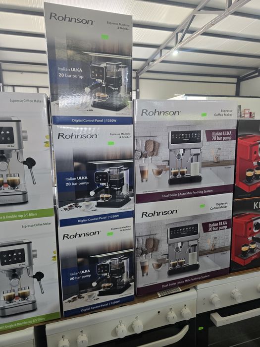Нова еспресо машина с мелачка Rohnson 98060  20 bar