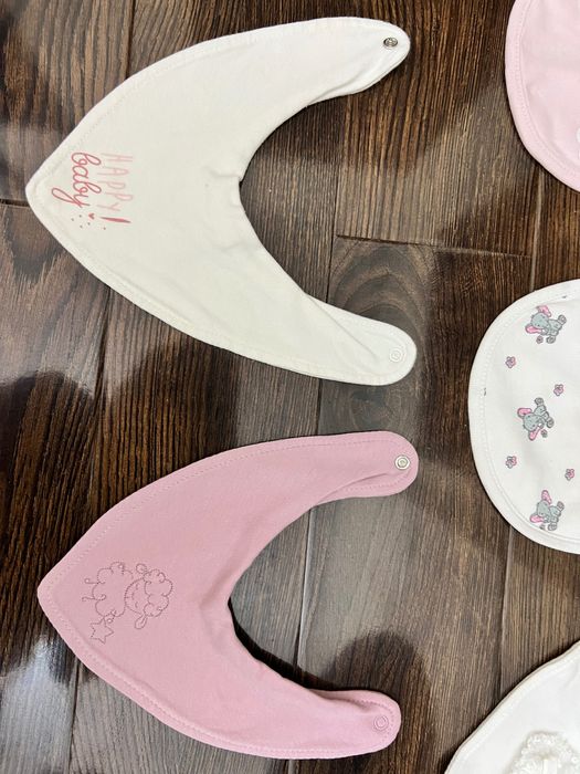 Слюнявчики  0-6 месяцев 100% хлопок .