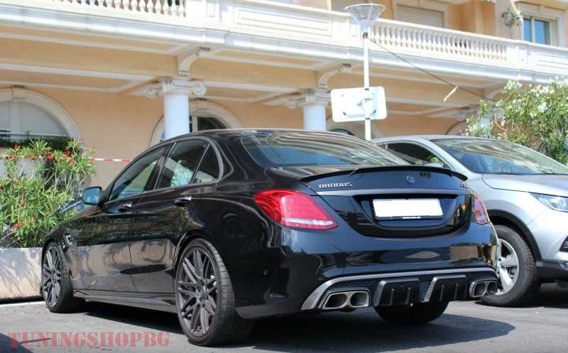 Спортен дифузер Brabus задна броня AMG Mercedes Benz C W205 13-19