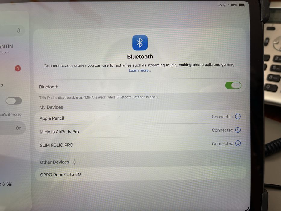Tabletă iPad Air 5 M1 8GB Ram + Apple Pencil 2 + Logi Folio Pro