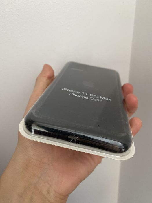 Husa iphone 11 pro max, negru, silicon