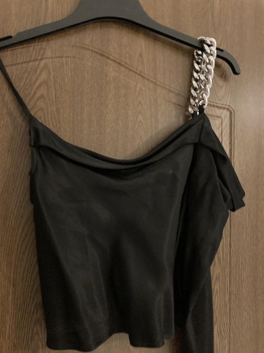 Bluza cu lant top asimetrica pe un umar Zara noua cu eticheta
