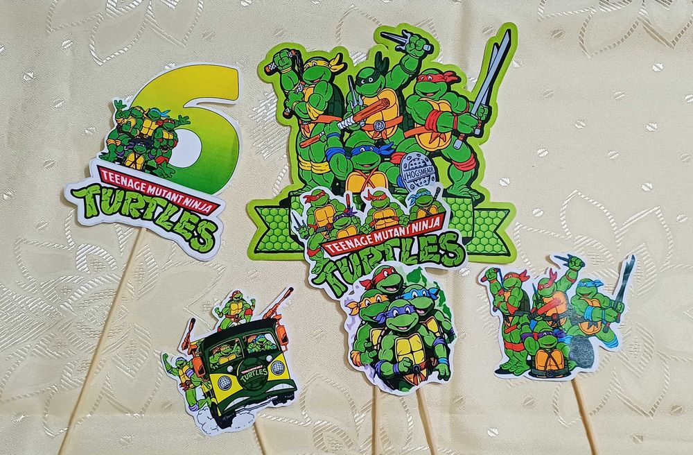 Пълен комплект нова украса за детски рожден ден-тема:Костенурки нинджа