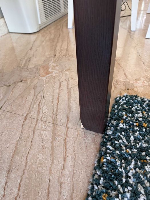 IKEA разтегателна трапезна маса 140×85 см, тъмнокафява