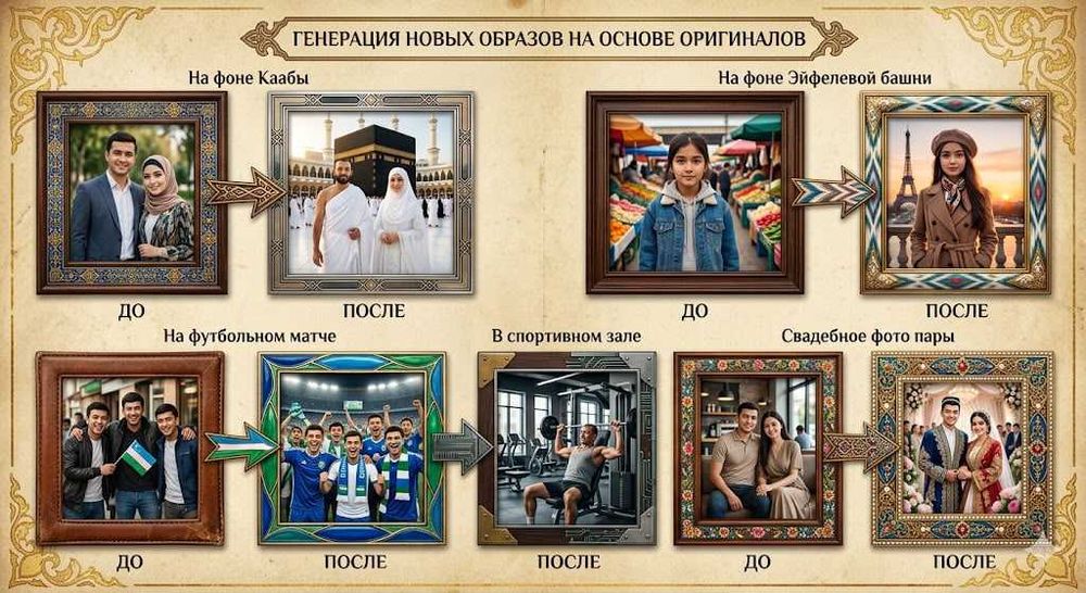 Реставрация, окраска,  старых фото, создание нового образа