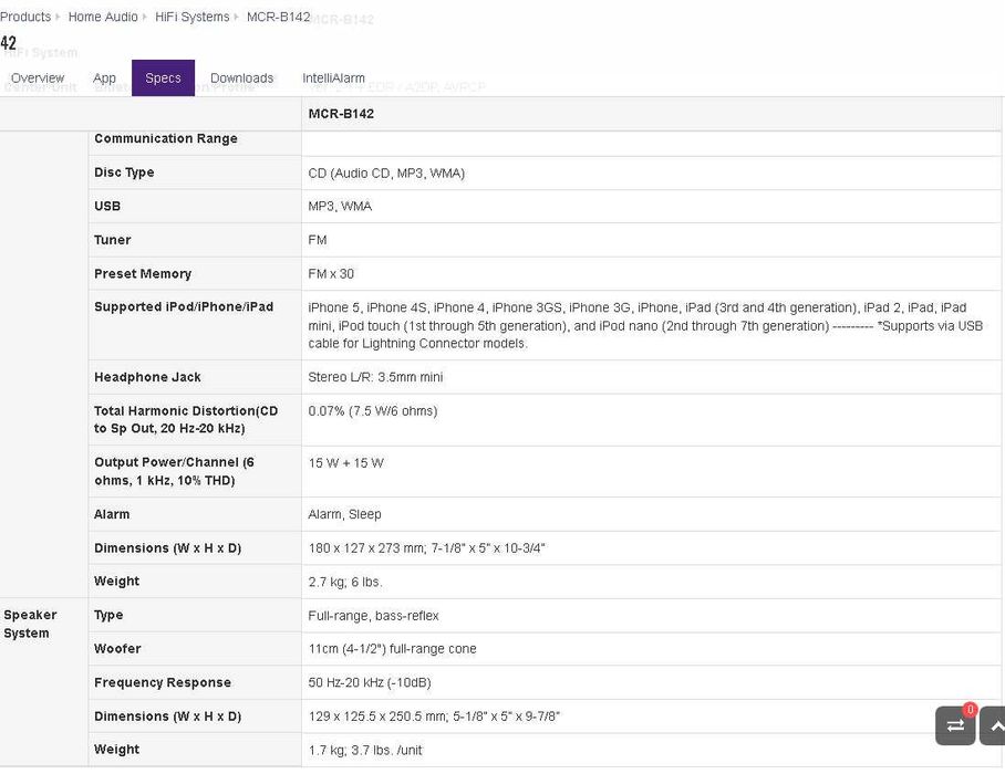 YAMAHA MCR-B142 micro система CD колони дистанционно MP3 USB Bluetooth