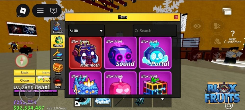 Продаю блокс фрукт аккаунт