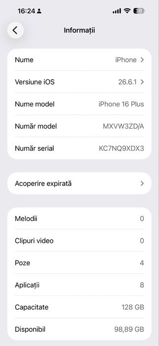 Iphone 16 plus pink 100% baterie