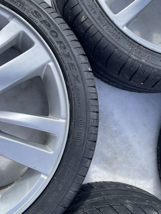 Титановые диски r16 с летней резиной