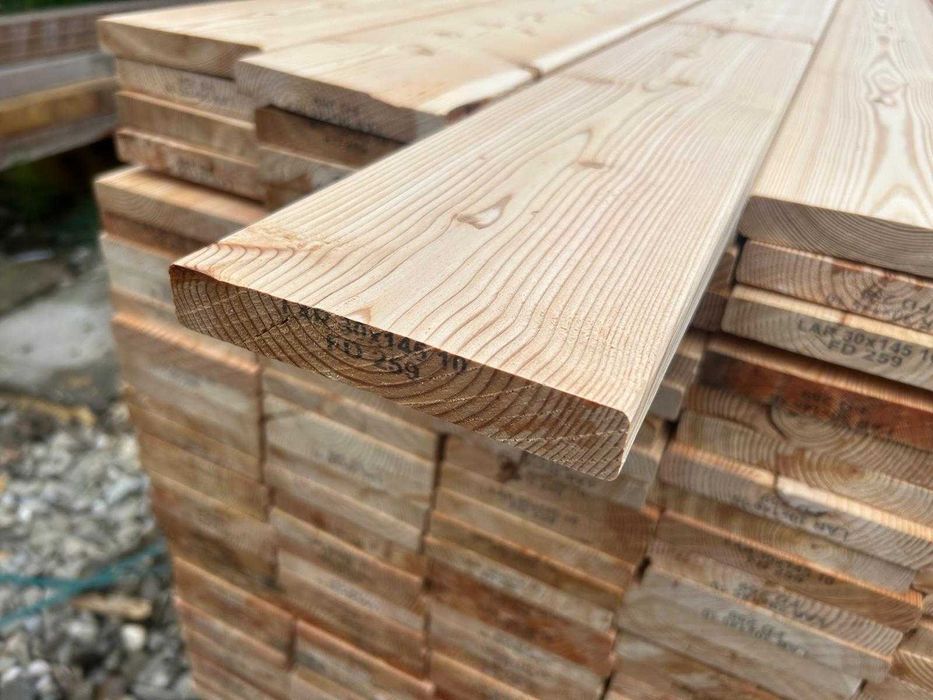 Larice Canadian 22x140 mm – lambriu premium exterior, durabilă, aspect natural