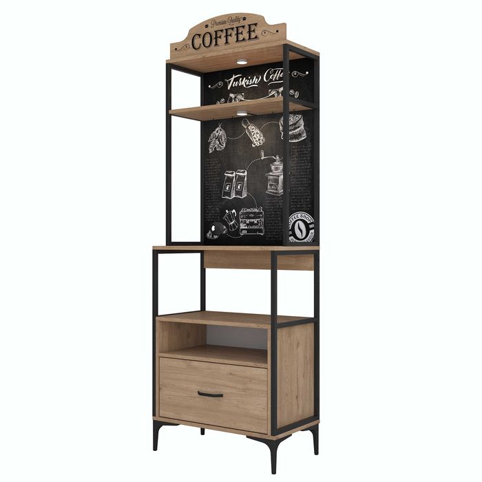 Осветен кът за кафе, Многофункционален шкаф Puzzle-home 3130, Промоция