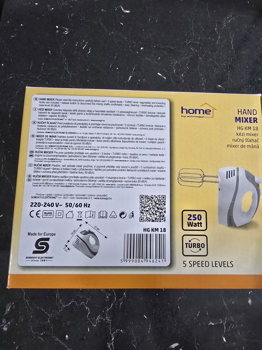 Mixer Home HG KM 18 – 250W, 5 viteze + Turbo, NOU