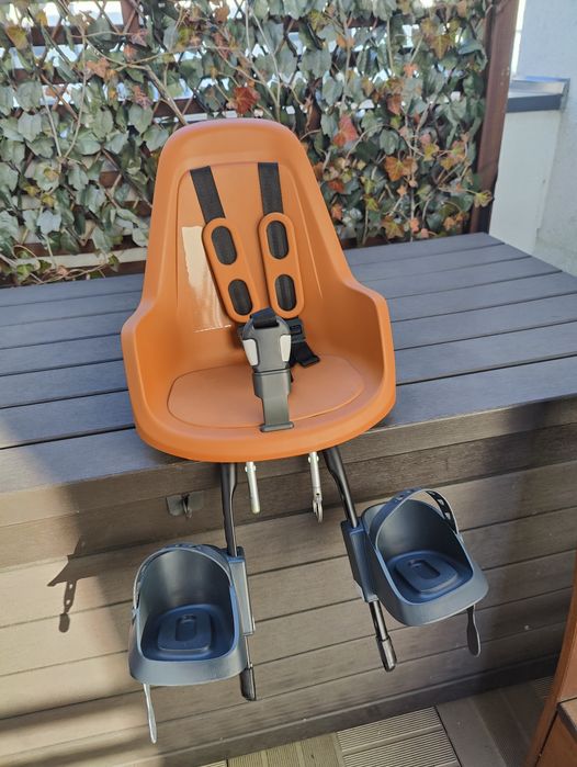 Scaun frontal de bicicletă+parbriz Bobike mini 9-15 kg