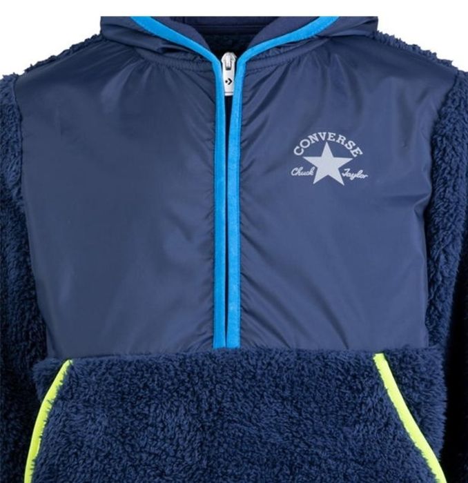 Converse Sherpa Fleece Jacket Half Zip Junior