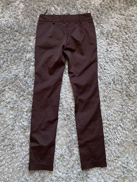 pantaloni eleganti mango suit maro, pentru femei