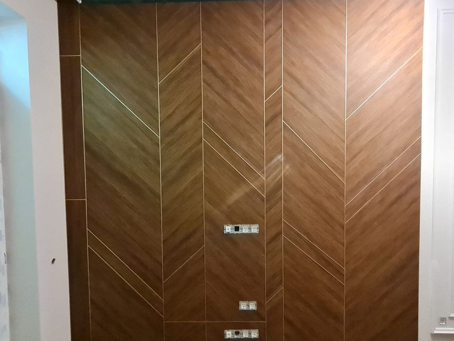 Монтаж бамбуковых  панелей