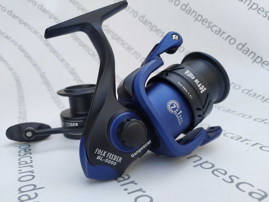 SET 2 Mulinete WindbBlade FOLK Feeder BLUE BL5000 8rul tambur LongCast