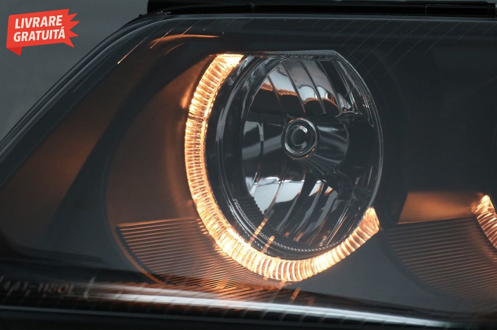 Faruri VW Passat 3BG B5 (09.2000-03.2005) Angel Eyes Negru