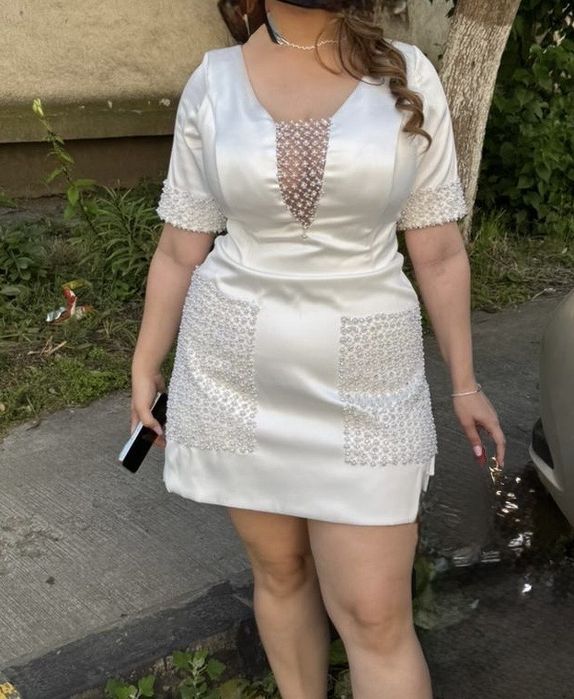 Rochie alba cununie civila